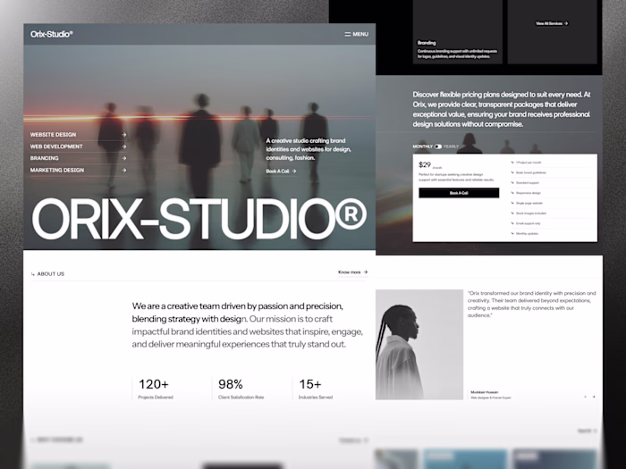 Orix-Studio — Creative Studio Website