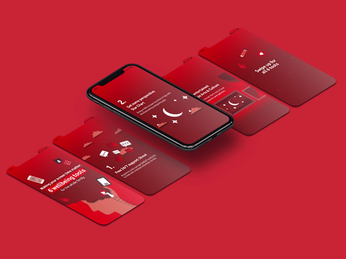 Vodafone Social Media Animation for Mental Health Tools