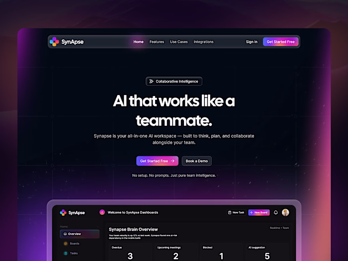 AI SaaS Website & Dashboard Design
