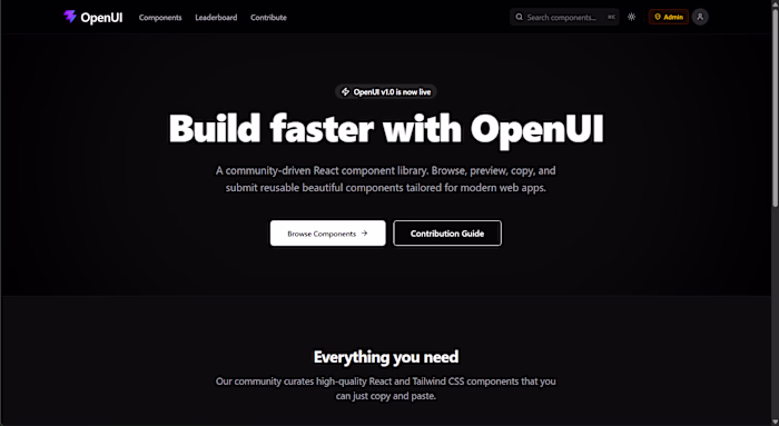 OpenUI is a community-driven React