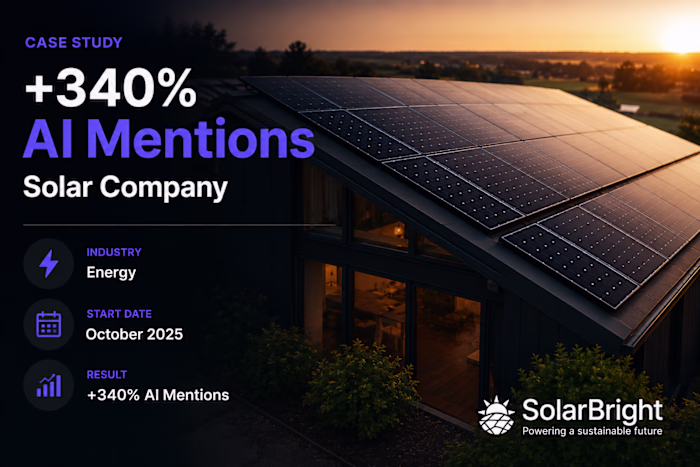 +340% AI Mentions: Solar Company Case Study