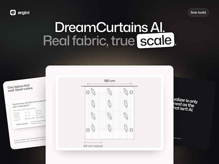 DreamCurtains AI - Real fabrics at true scale, in your room