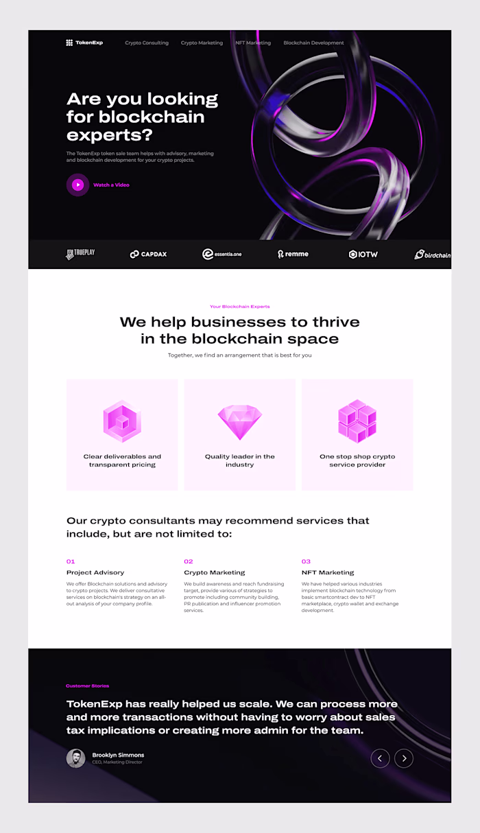 Blockchain Experts Website