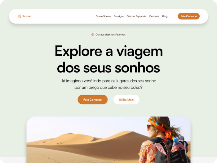 Study landing page of a