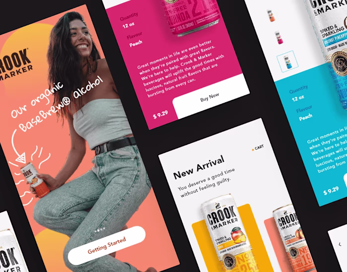 Crook & Marker App – Organic Alcohol Brand Experience