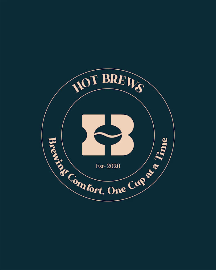 Brand Design for a premium cafe named Hot Brews