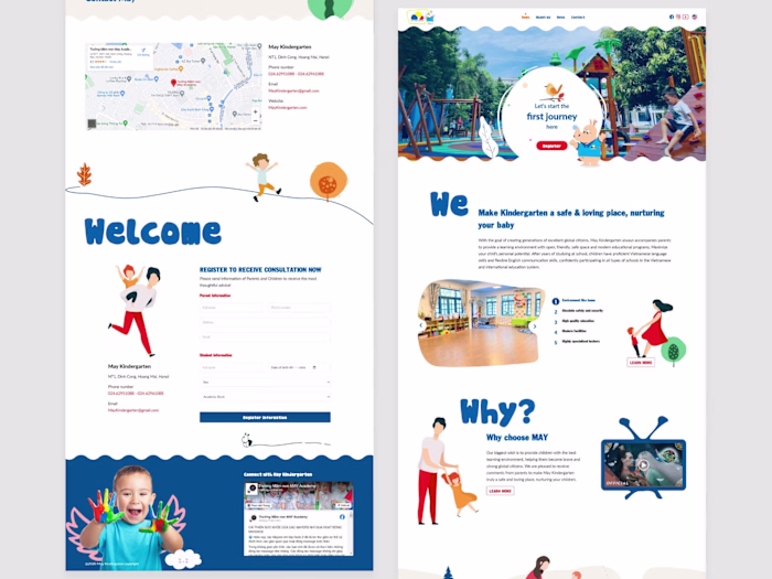 Figma to HTML: May Kindergarten