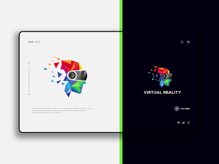 Virtual Reality Vector Logo Available