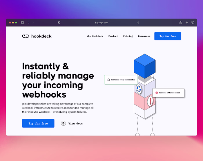 Hookdeck • Full service Website Delivery
