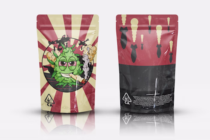 weed package, hemp label, cannabis mylar bag design