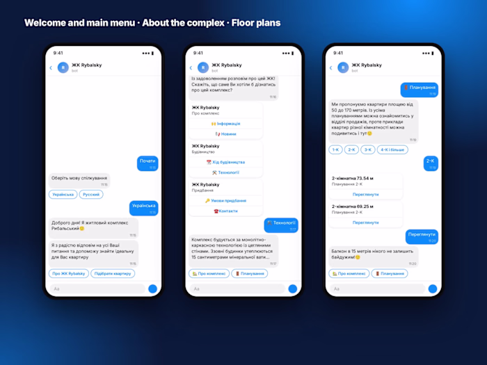 SAGA Development — Messenger sales bot + NLP · real estate