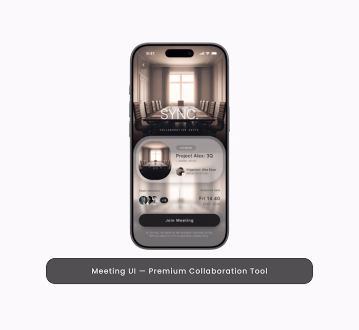Meeting UI — Premium Collaboration Tool