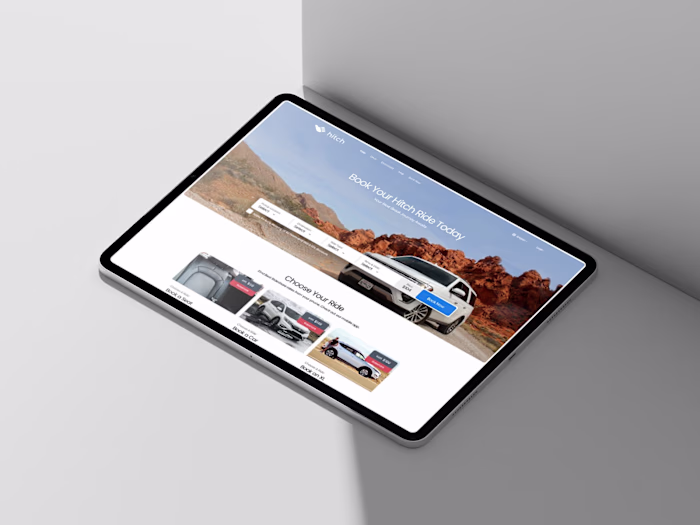 Rideshare/Booking Minimal Web Design
