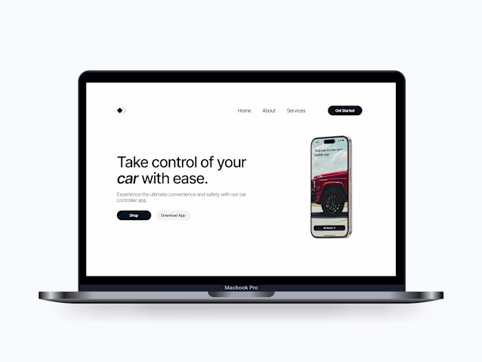 A Modern Hero Section for a Car Company
