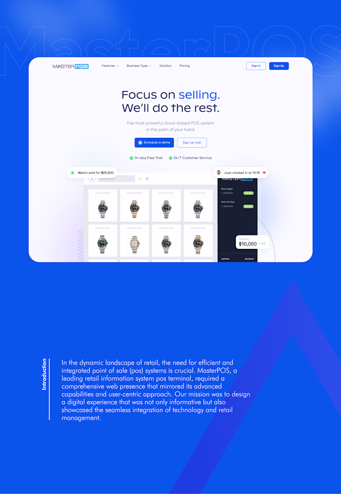 MasterPOS - SaaS Website Development with Webflow