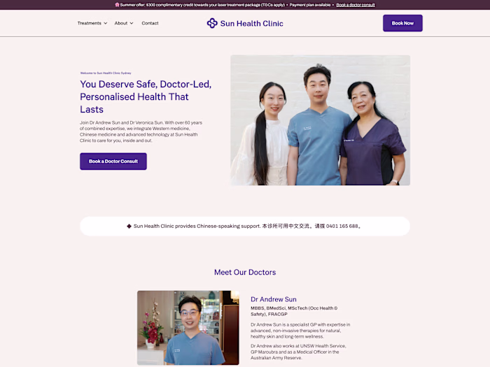 Sun Health Clinic • Sydney • Laser Treatment & Chinese Medicine
