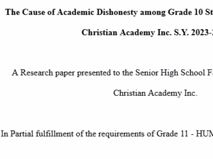 Understanding The Cause of Academic Dishonesty Among Students