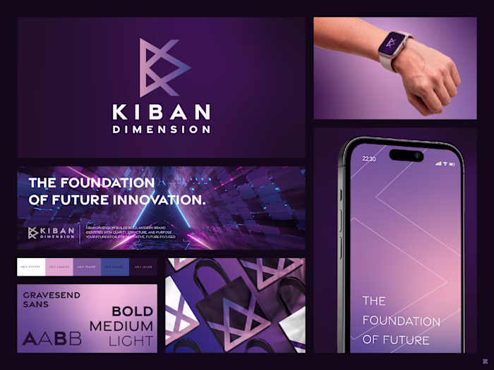 Kiban Dimension Brand Identity Design