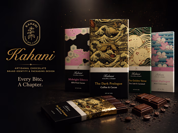 Kahani - Artisanal Chocolate Brand Identity & Packaging Design