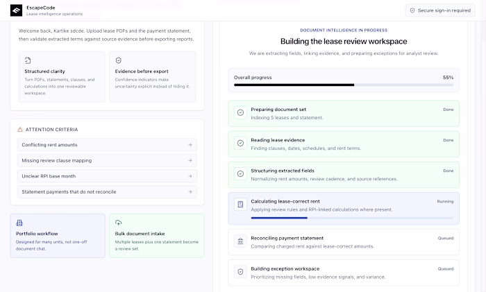 OCR + AI analysis for