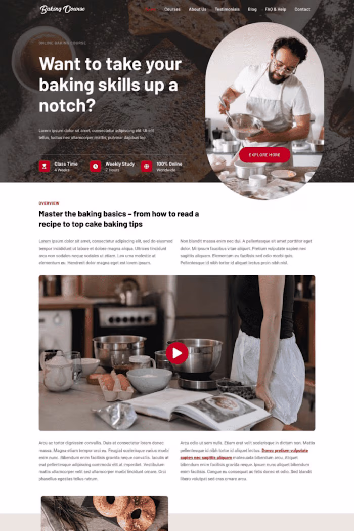Bakery Website Development 