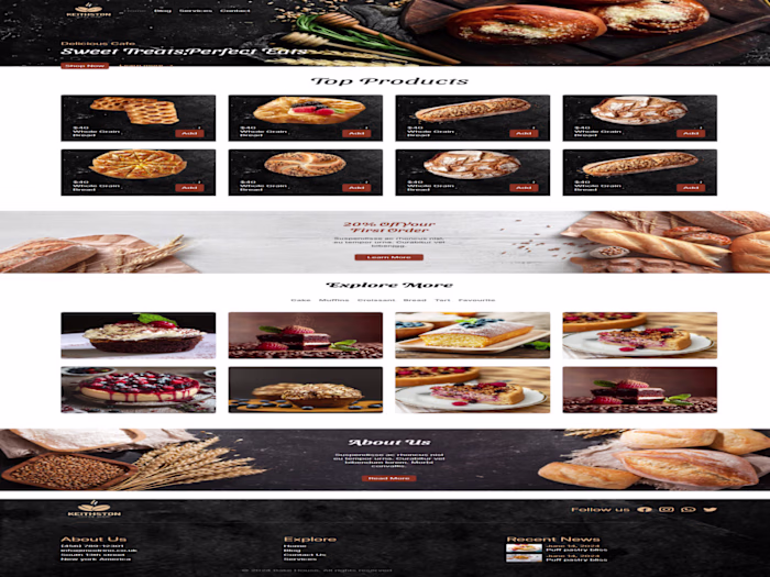 A responsive bakery website built