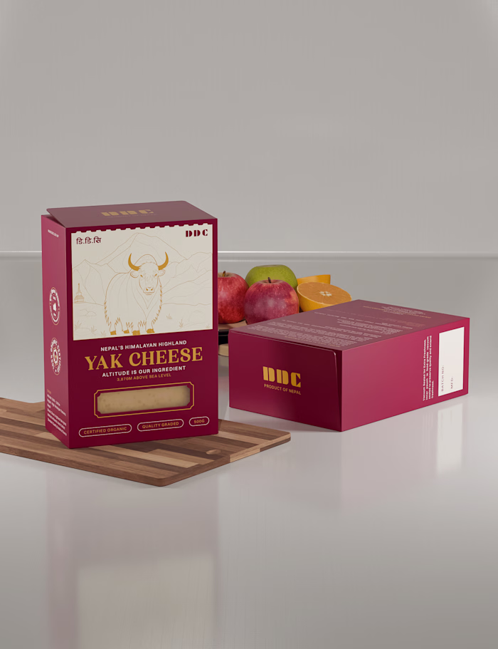 Premium Packaging Design for DDC Yak Cheese