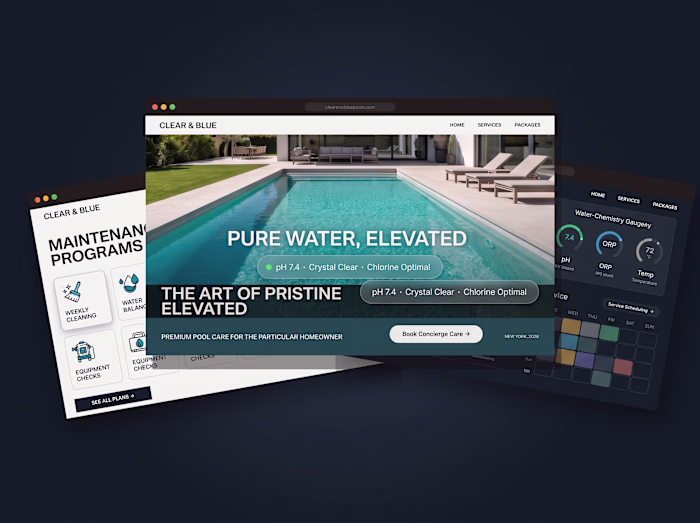 Luxury Pool Care Website Design