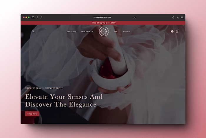 Zahra Perfumes | Shopify Online Store 