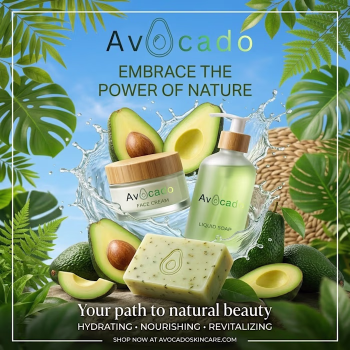 Natural beauty logo - Avocado