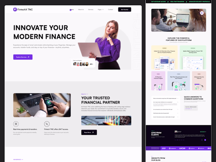 FintechX TNC - Professional Services Website Template