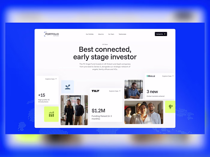 Portfolio Ventures — brand refresh, UI/UX & Webflow build