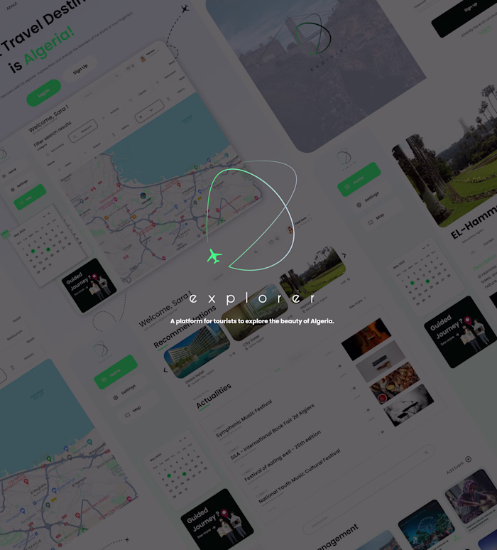 UI/UX for a platform for tourists to explore Algeria - DZExplore