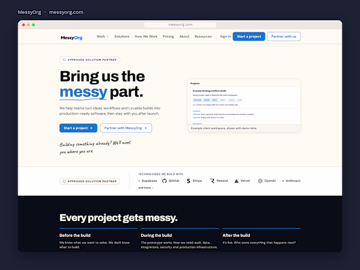 Created MessyOrg to help businesses