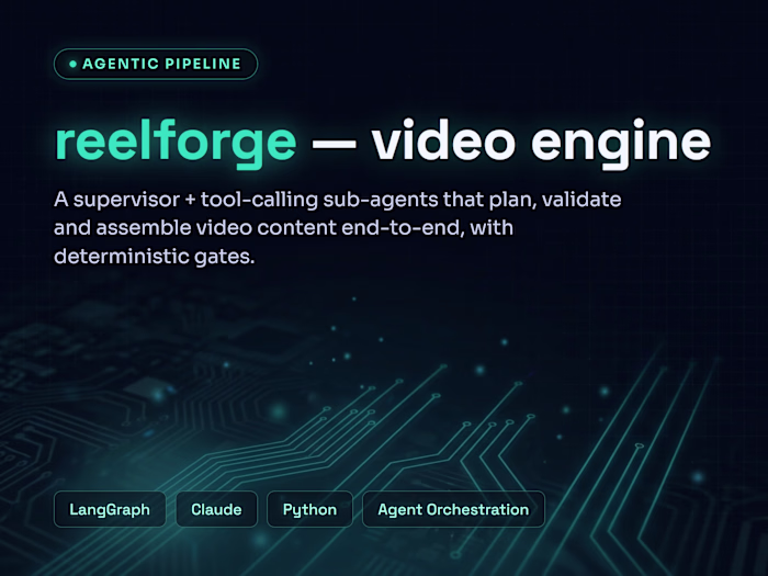 reelforge — an agentic video