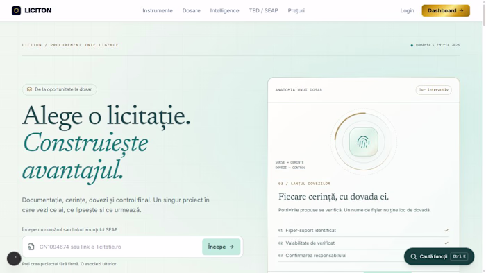 Liciton — AI procurement intelligence for EU public tenders