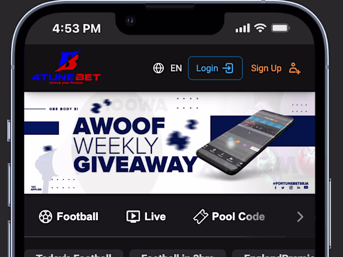 Mobile Web Sport Betting Platform