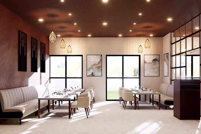 Modern Restaurant Interior: A Blend of Elegance and Comfort