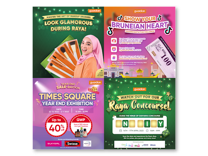 Social Media Design Compilation for Guardian Brunei