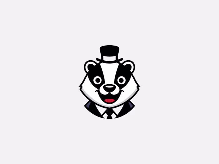 Mr panda mascot logo