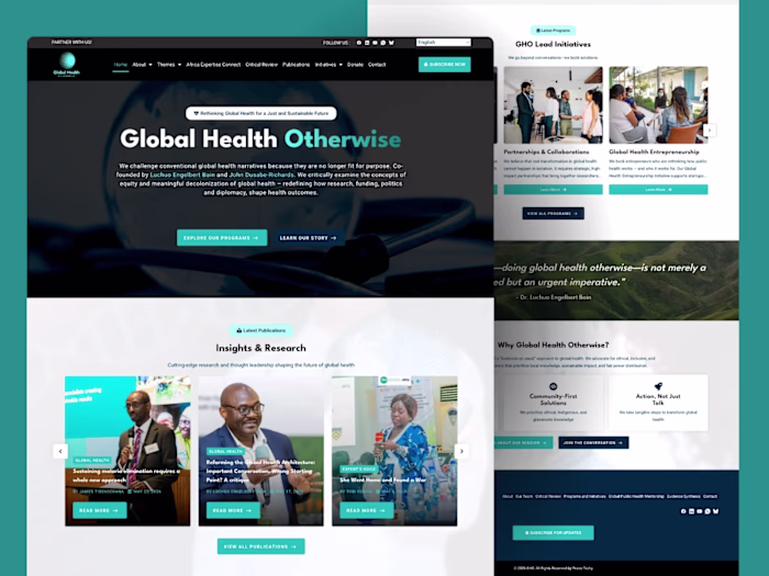 WordPress Website Redesign for a Global Health Organization