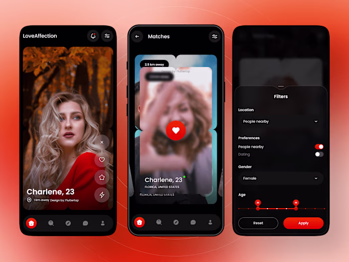 Love Affection Dating App Design UIKit 