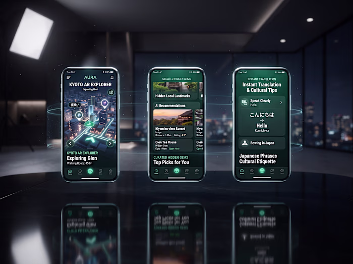 Aura - Travel & AR Explorer Mobile App UIUX