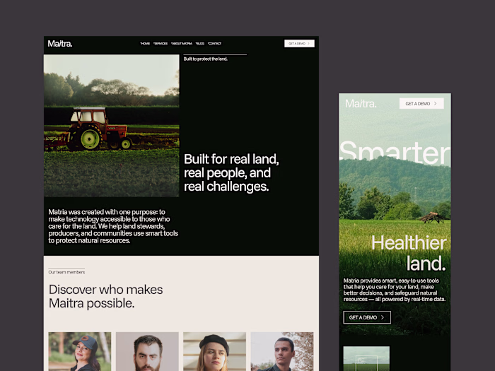 Matria | Environmental Tech Website Design
