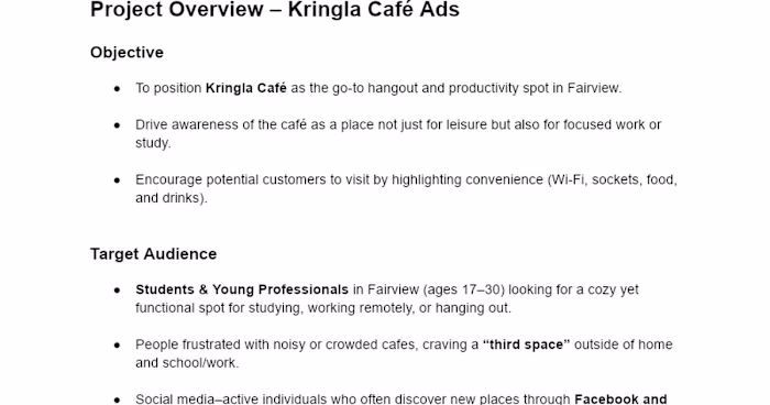Kringla Café Social Media Campaign