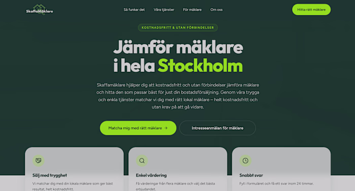 Skaffa Mäklare is a modern