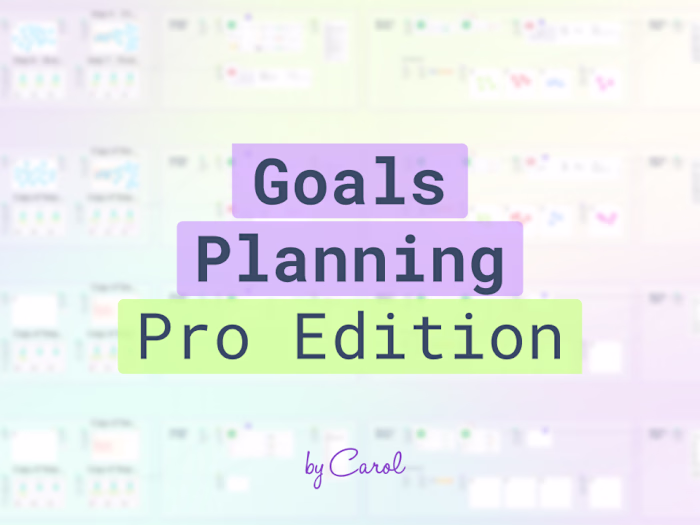 Goal Planning Pro Edition
Miro template
A