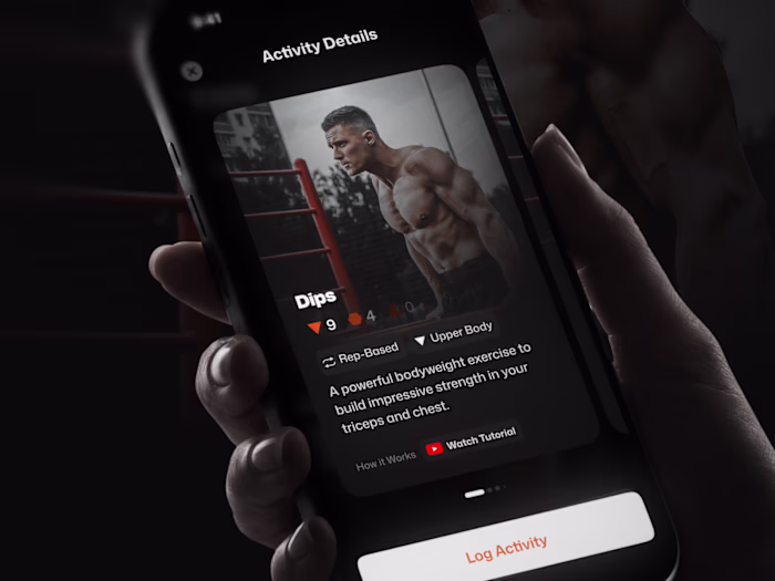 Few screens from fitness mobile
