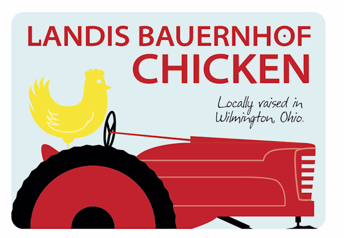 Landis Bauernhof Chicken Label