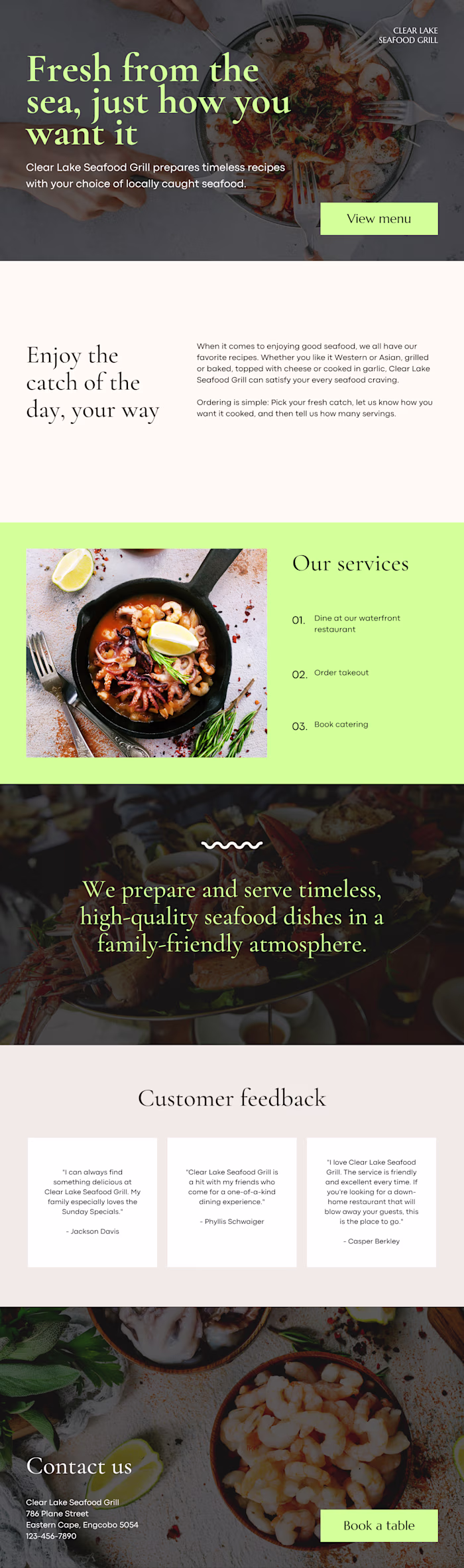Modern Restaurant & Hospitality Website